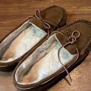 Brown moccasins